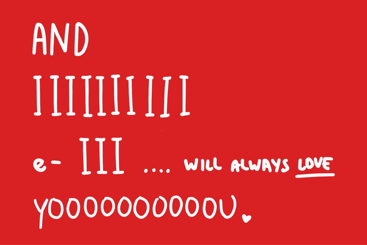 Postcard Red I will always