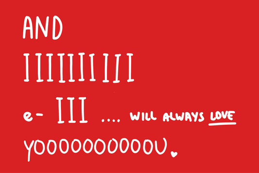 Postcard Red I will always