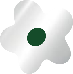 Flower Silver M Green