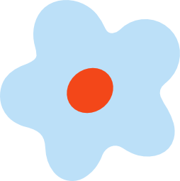 Flower M Blue-Orange
