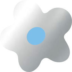 Flower Silver M Blue
