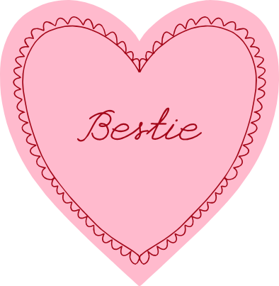 Bestie Pink Heart